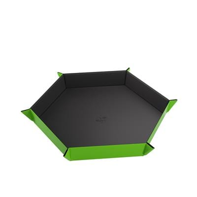 asmodee Game Supplies > Dice Towers/Trays/Cups MAGNETIC DICE TRAY HEXAGONAL BLACK/GREEN 4251715411179 GGS60060ML