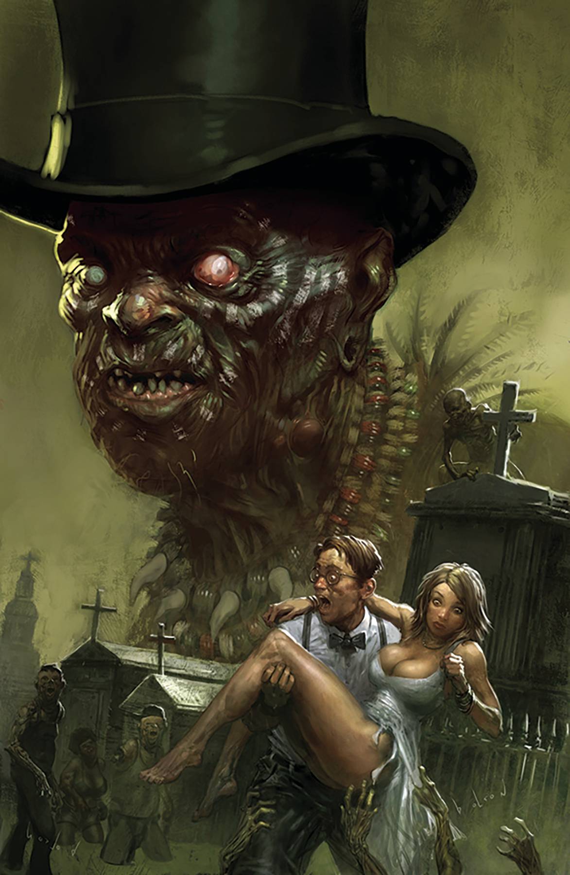 Asylum Press Comic Books UNDEAD EVIL #1 (OF 4) CVR D BEN OLSON VIRGIN VOODOO 85005174303201041 AUG231622