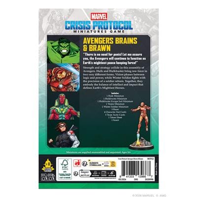 Atomic Mass Games Miniatures > Other Miniatures Marvel Crisis Protocol – Avengers Brains & Brawn Character Pack 841333139667 MCP22