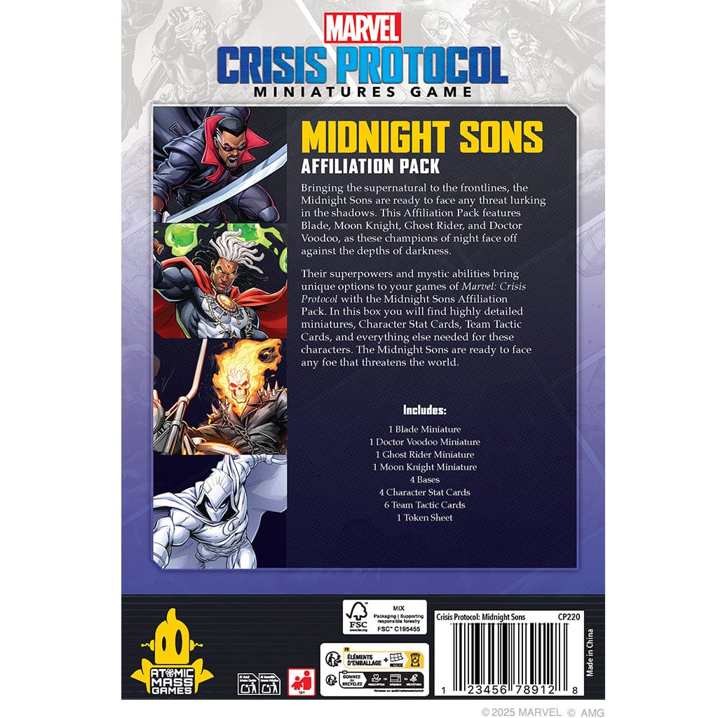 Atomic Mass Games Miniatures > Other Miniatures Marvel: Crisis Protocol - Midnight Sons Affiliation Pack 841333129446 CP220