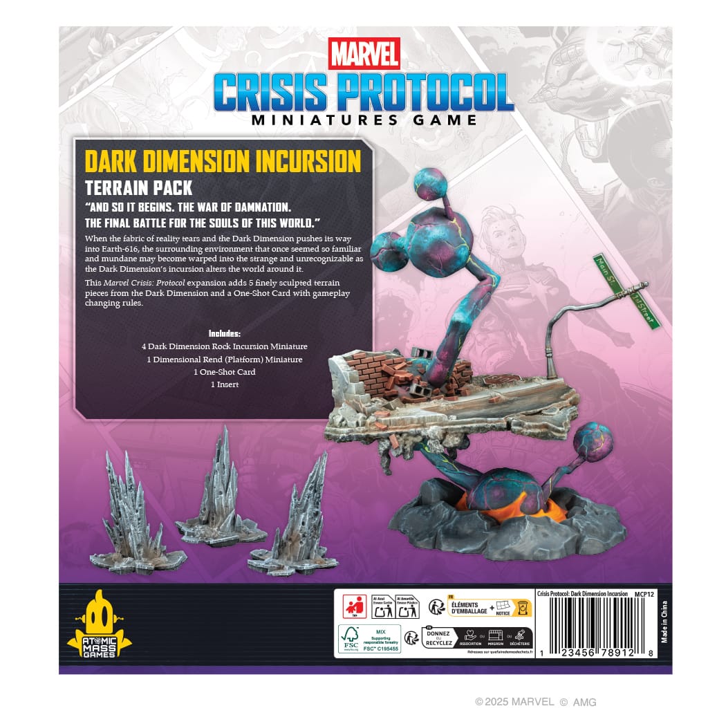 Atomic Mass Games Tabletop Games > Miniature Games > Expansions Marvel: Crisis Protocol - Dark Dimension Incursion Terrain Pack 841333138486 MCP12