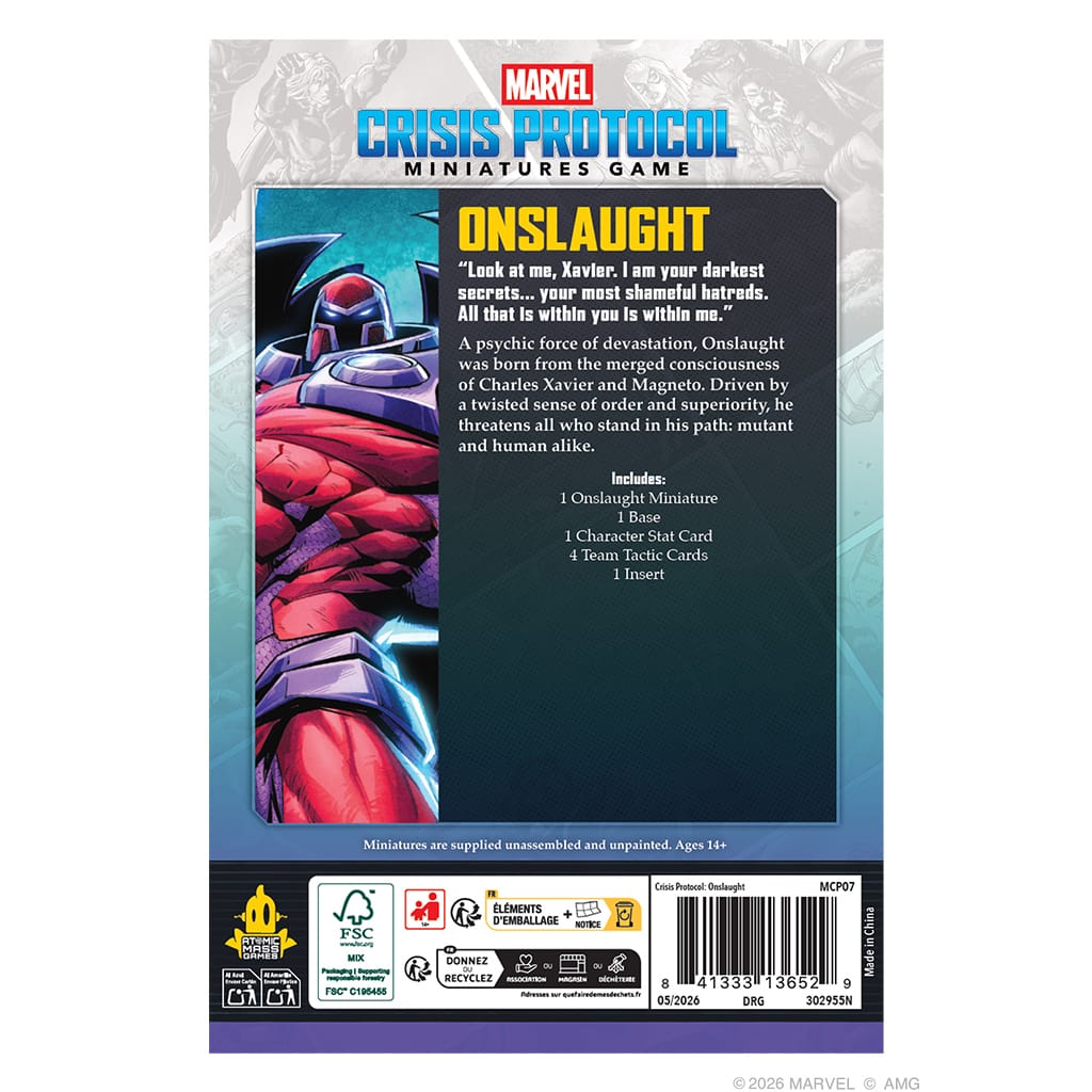 Atomic Mass Games Tabletop Games > Miniature Games > Expansions Marvel: Crisis Protocol - Onslaught 841333136529 MCP07