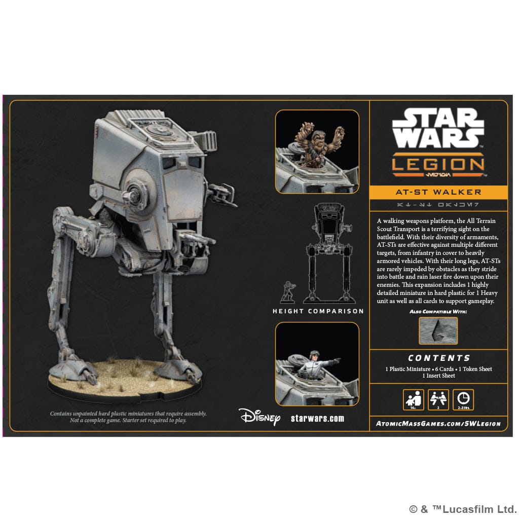 Atomic Mass Games Tabletop Games > Miniature Games > Expansions Star Wars: Legion – AT-ST Walker 841333134983 SWQ10