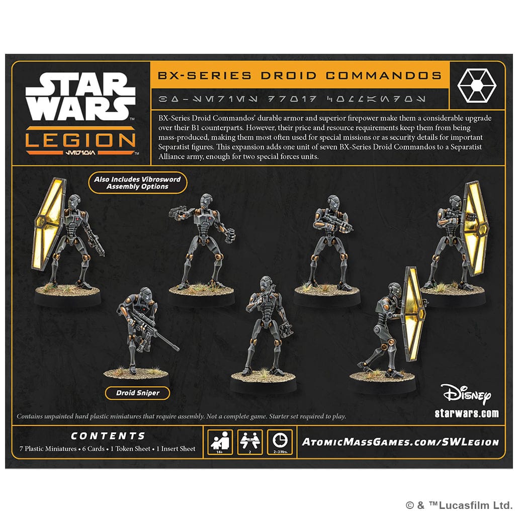 Atomic Mass Games Tabletop Games > Miniature Games > Expansions Star Wars: Legion – BX-Series Droid Commandos 841333129248 SWQ52