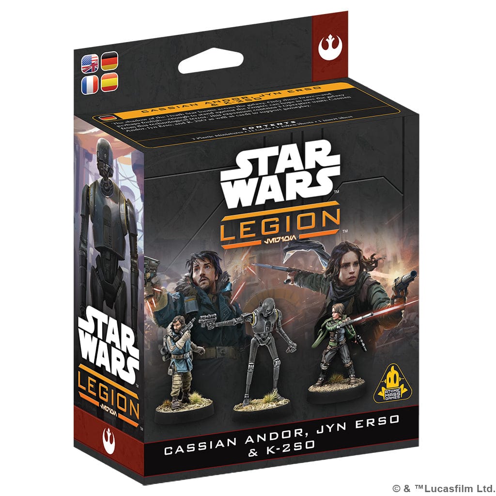 Atomic Mass Games Tabletop Games > Miniature Games > Expansions Star Wars: Legion – Cassian Andor, Jyn Erso & K-2SO 841333135003 SWQ39