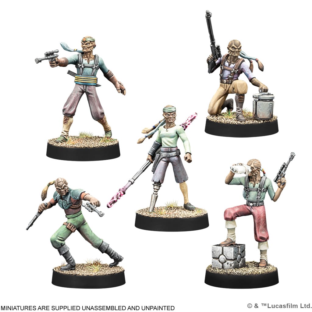 Atomic Mass Games Tabletop Games > Miniature Games > Expansions Star Wars: Legion – Hondo Ohnaka & Weequay Pirates 841333134891 SWQ45