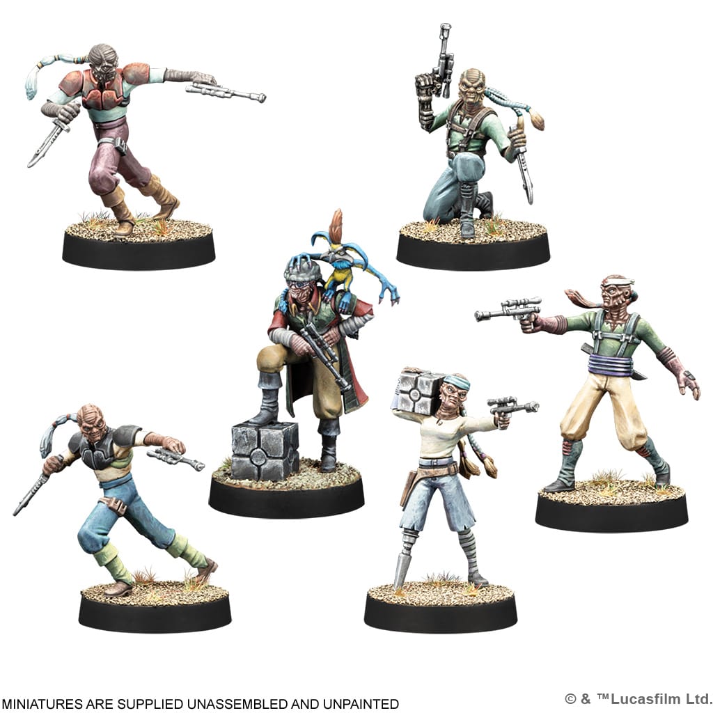 Atomic Mass Games Tabletop Games > Miniature Games > Expansions Star Wars: Legion – Hondo Ohnaka & Weequay Pirates 841333134891 SWQ45