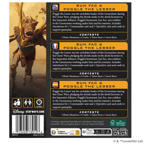 Atomic Mass Games Tabletop Games > Miniature Games > Expansions Star Wars: Legion – Poggle the Lesser & Sun Fac 841333129163 SWQ101