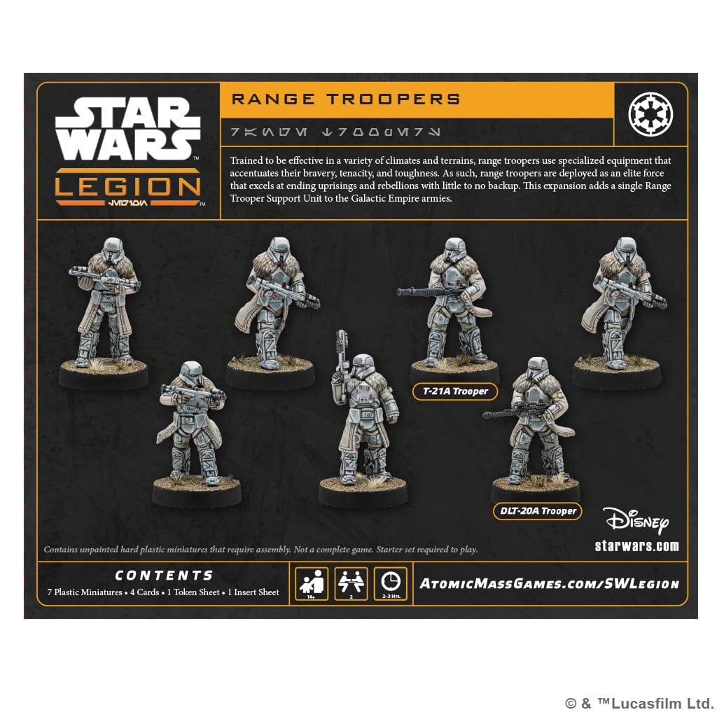 Atomic Mass Games Tabletop Games > Miniature Games > Expansions Star Wars: Legion – Range Troopers 841333134754 SWQ89