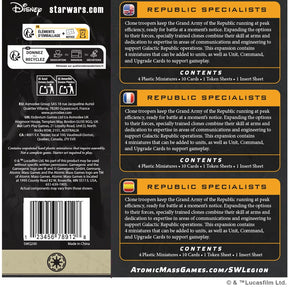 Atomic Mass Games Tabletop Games > Miniature Games > Expansions Star Wars: Legion - Republic Specialists 841333135119 SWQ200