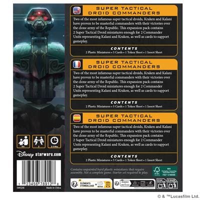 Atomic Mass Games Tabletop Games > Miniature Games > Expansions Star Wars: Legion – Super Tactical Droid Commanders 841333135010 SWQ38