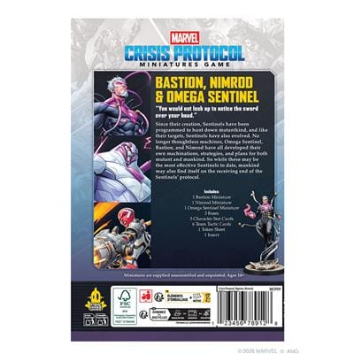 Atomic Mass Games Tabletop Games > Miniature Games Marvel: Crisis Protocol – Bastion, Nimrod & Omega Sentinel 841333136499 MCP09