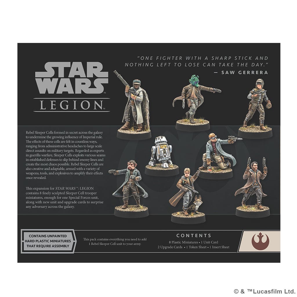 Atomic Mass Games Tabletop Games > Miniature Games Star Wars: Legion – Rebel Sleeper Cell Unit Expansion 841333127466 SWL133EN