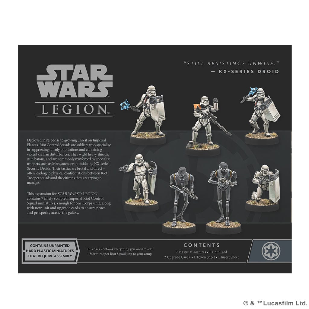 Atomic Mass Games Tabletop Games > Miniature Games Star Wars: Legion - Riot Control Squad Unit Expansion 841333127473 SWL134EN