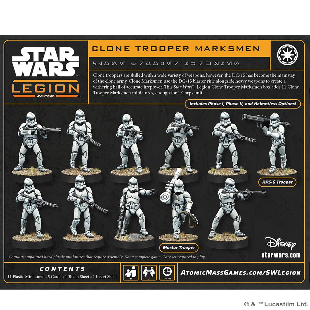 Atomic Mass Games Tabletop Games > Role-Playing Games > Star Wars Star Wars: Legion – Clone Trooper Marksmen 841333133474 SWQ23