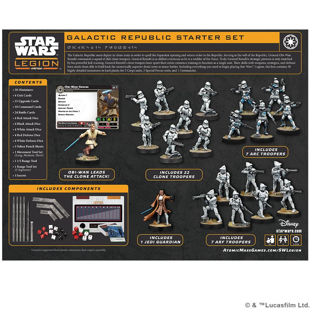 Atomic Mass Games Tabletop Games > Role-Playing Games > Star Wars Star Wars: Legion - Galactic Republic Starter Set 841333132040 SWQ19