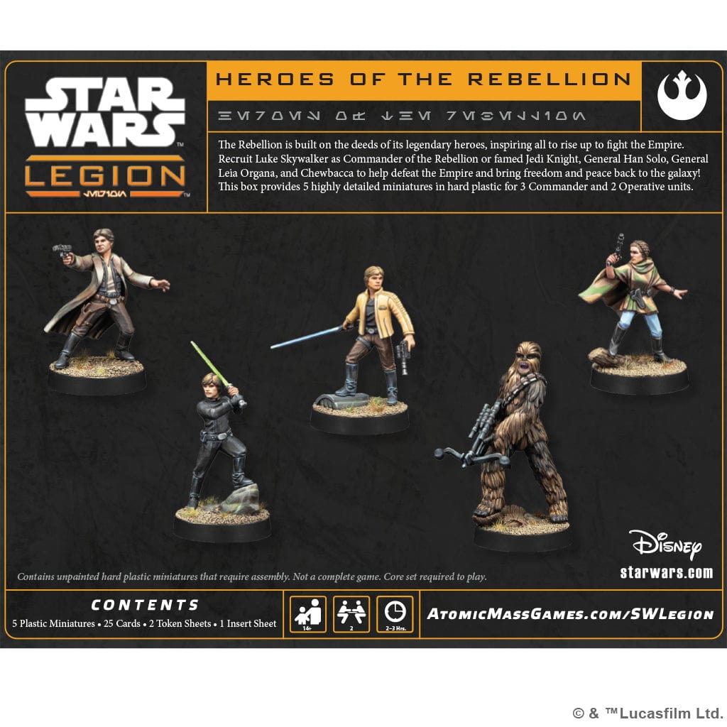 Atomic Mass Games Tabletop Games > Role-Playing Games > Star Wars Star Wars: Legion - Heroes of the Rebellion Character Pack 841333133009 SWQ14