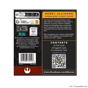 Atomic Mass Games Tabletop Games > Role-Playing Games > Star Wars Star Wars: Legion - Rebel Alliance Command Card Pack 841333132309 SWQ155EN