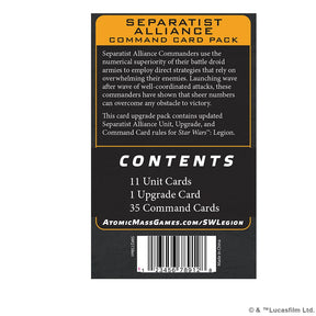 Atomic Mass Games Tabletop Games > Role-Playing Games > Star Wars Star Wars: Legion - Separatist Alliance Command Card Pack 841333132330 SWQ158EN