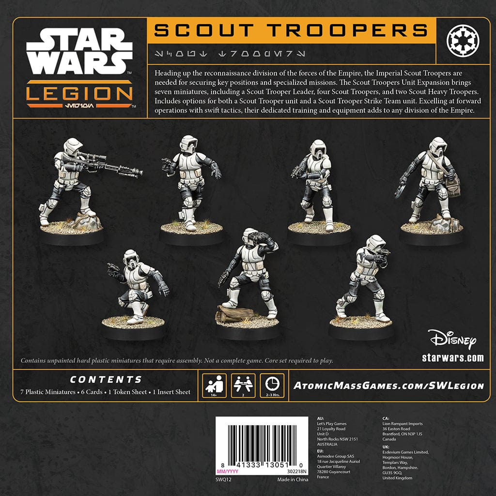Atomic Mass Games Tabletop Games Star Wars: Legion - Scout Troopers 841333130510 SWQ12