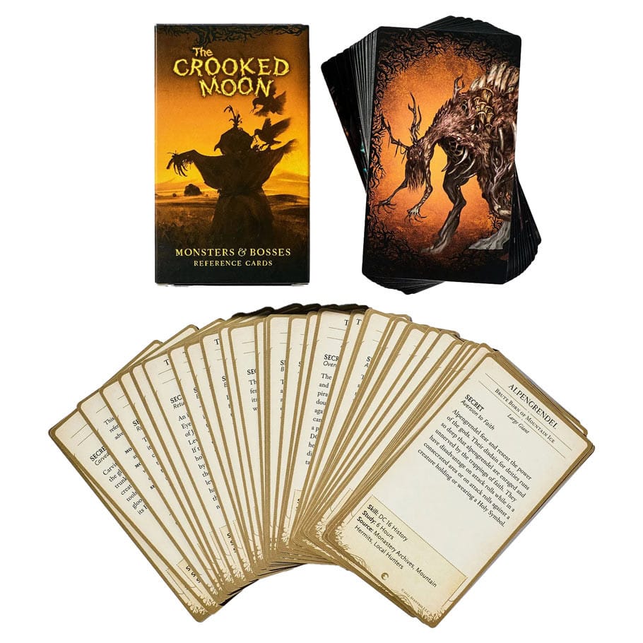Avantris Entertainment Tabletop Games > Role-Playing Games > Accessories D&D 5E: The Crooked Moon: Monsters & Bosses Reference Card Deck 850067877370 LAETCMRDMB