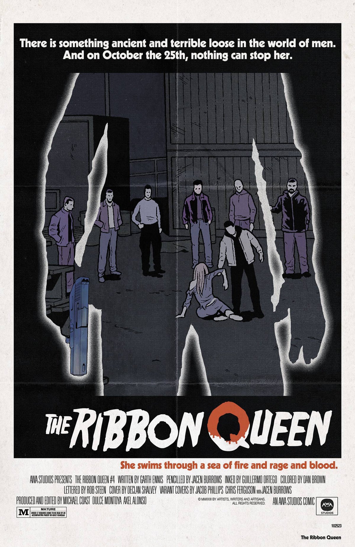 THE RIBBON QUEEN #4 (OF 8) CVR C HORROR POSTER HOMAGE (MR)