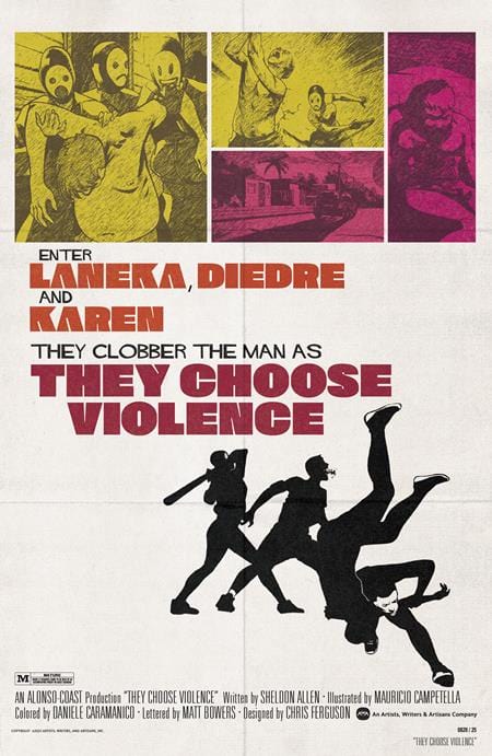 AWA Studios Comic Books THEY CHOOSE VIOLENCE #3 (OF 5) CVR B CHRIS FERGUSON & MAURICIO CAMPATELLA BLAXPLOITATION FILM HOMAGE VAR (MR) 85001385475200321 0625AW464