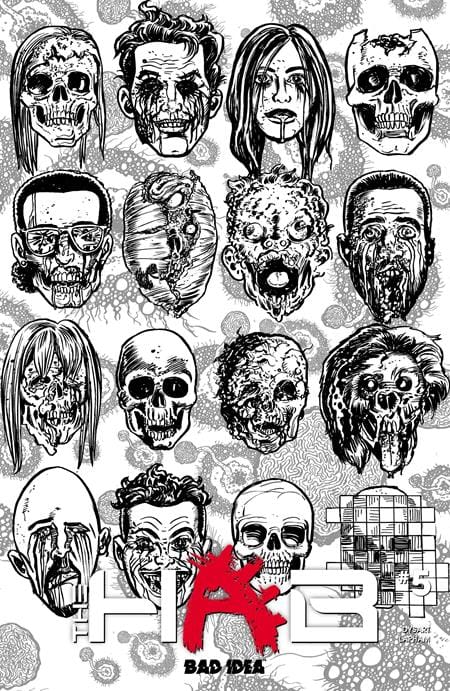 BAD IDEA Comic Books HAB #5 (OF 5) CVR E DAVID LAPHAM BW DEAD SKULLS VAR (Release Date: 08/26/2026) 0626BD0558
