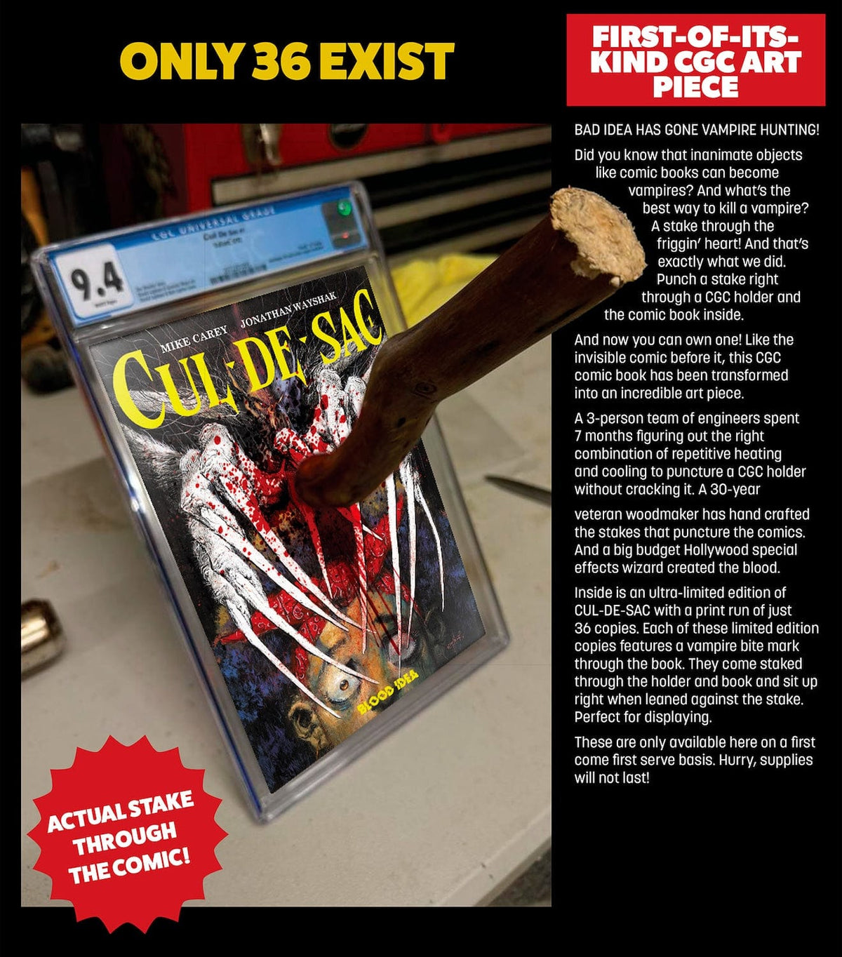 BAD IDEA Comic Books > Incentives CUL DE SAC #1 IMPALED EDITION CUL-DE-SAC-1-IMPALED