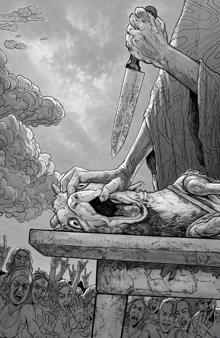 IT DEMANDS SACRIFICE #3 (OF 4) CVR E INC 1:50 ADAM POLLINA B&W VIRGIN VAR (Release Date: 12/16/2026)