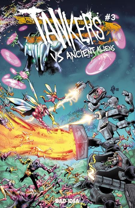 BAD IDEA Comic Books TANKERS VS ANCIENT ALIENS # 3 (OF 4) CVR A FREDERICA MANCIN (Release Date: 08/19/2026) 0626BD0596