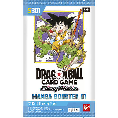 Bandai Japan Trading Card Games Dragon Ball Super TCG: Fusion World Manga Booster (SB01) Booster Pack 810158833654 BJP2802213