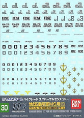 Bandai: Gundam Decal - GD-30 Multi Decal Earth Federation 1