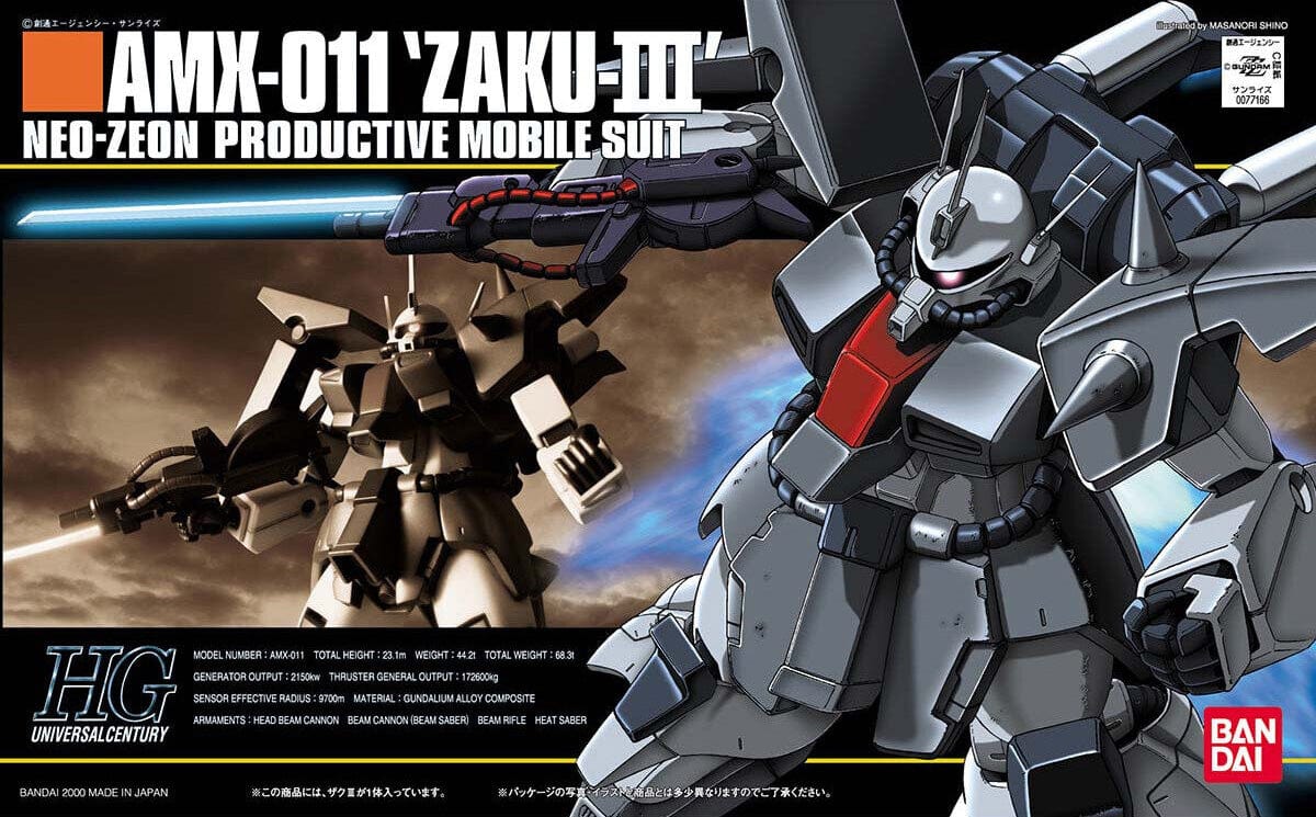 Bandai Model Kits > Gundams > High Grade Bandai: Gundam - HGUC AMX-011 'ZAKU-III' 4573102631404 077166