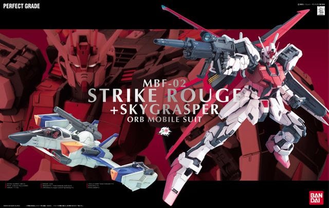 Bandai Model Kits > Gundams > Perfect Grade Bandai: Gundam - PG Strike Rouge + Skygrasper Gundam Seed 4573102642349 BAN 138257