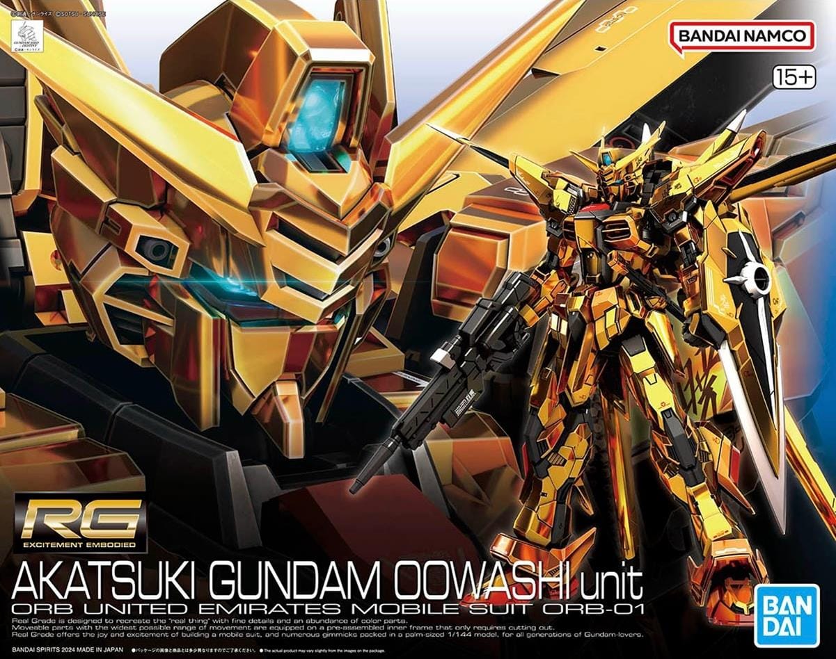 Bandai Model Kits > Gundams > Real Grade Bandai: Gundam - Akatsuki Oowashi Unit 1:144 RG 4573102673961 BAN/2700763