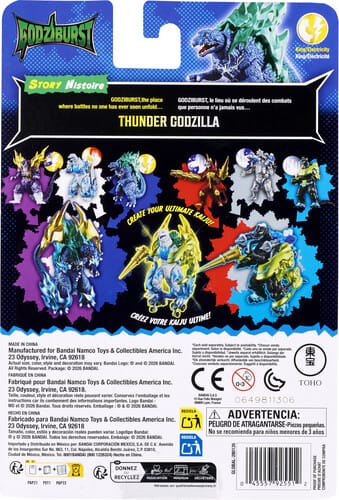 Bandai Toys > Action Figures > Other Action Figures Bandai: Godziburst - Thunder Godzilla 045557925512 BNDI25512
