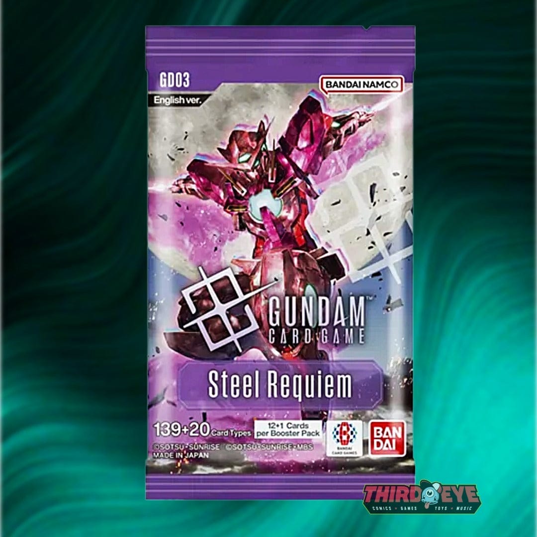 Bandai Trading Card Games Gundam TCG: Steel Requiem Booster Pack [GD-03] 810158837140 GN-BJP2826460-1