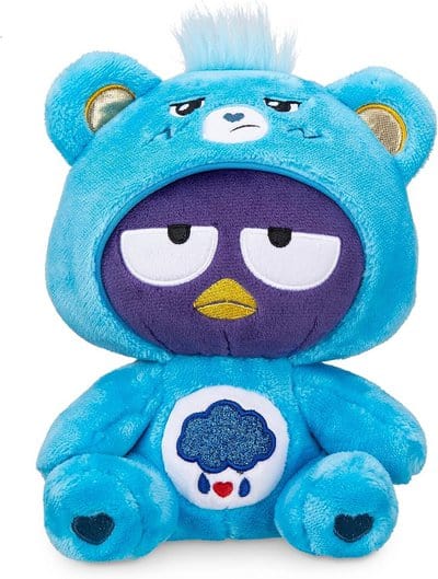 BASIC FUN! Toys > Plushies BASIC FUN: SANRIO HELLO KITTY & FRIENDS x CARE BEARS BEARY BESTIES- BADTZ-MARU DRESSED AS GRUMPY BEAR 9-IINCH PLIUSH FIGURE 885561227178