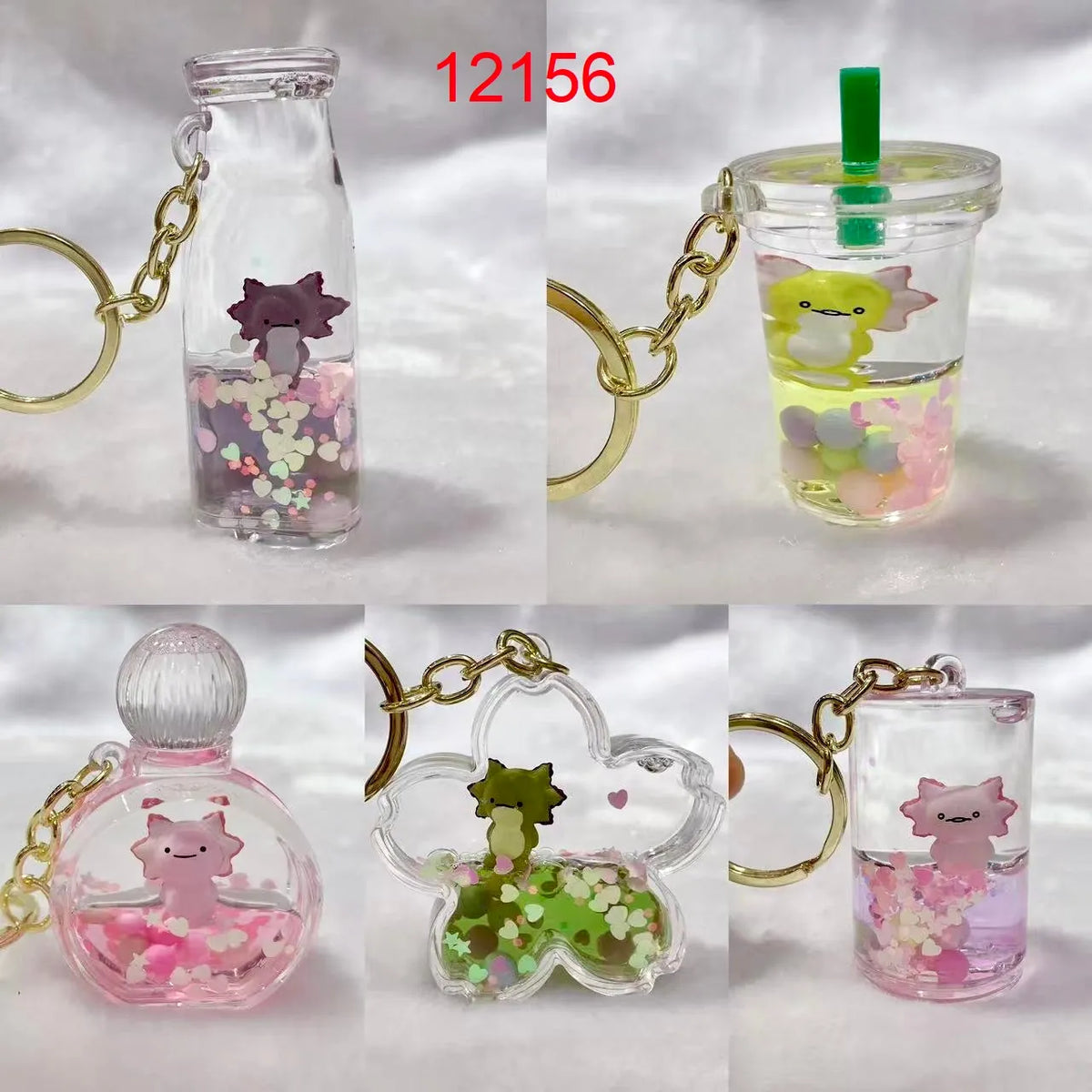 BCmini Miscellaneous > Keychains Floaty Figurine Key Charm - Axolotl 034466121566 12156
