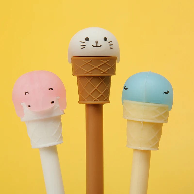 BCMINI Miscellaneous > Pens BC MINI: ICE CREAM CONE ANIMALS GEL PEN 6932802421384