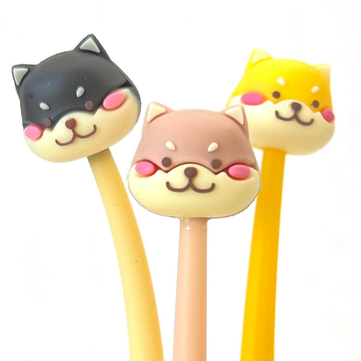 BCMINI Miscellaneous > Pens BC MINI: SHIBA INU PUPPY HEAD GEL PENS 6932802421896