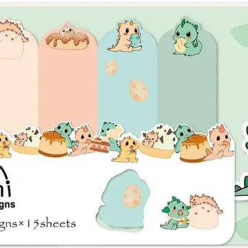 BCMINI Stationery > MINI NOTEPADS BC MINI: DINOSAUR CAKE STICKY NOTES 6941348503966