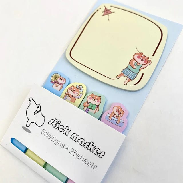 BCMINI Stationery > MINI NOTEPADS BC MINI: NEKONI SHIBA STICK MARKER MINI NOTEPADS 6970803851649