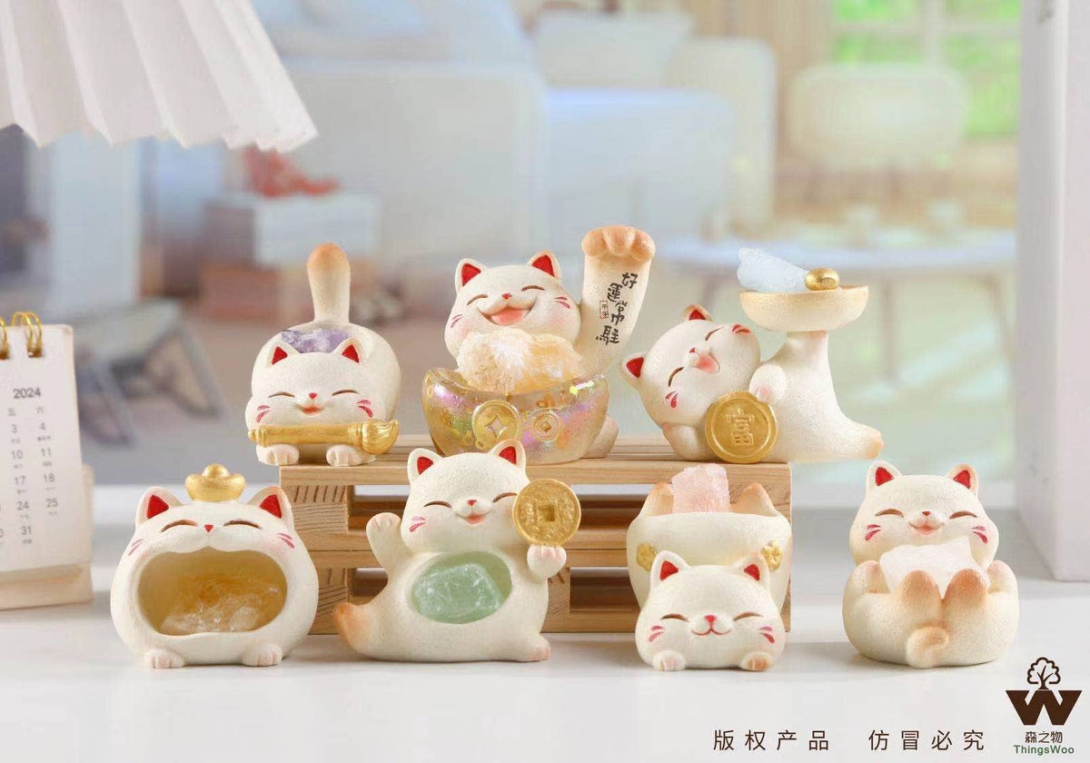 BCmini Toys > Blind Boxes 71310 Maneki Lucky Cat Crystal Blind Box-6 6942084907391 71310