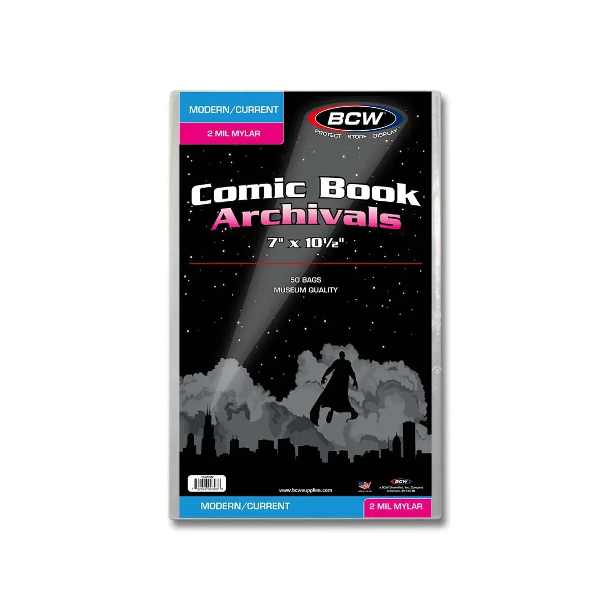BCW Comic Supplies BCW MODERN/CURRENT COMIC BOOK ARCHIVALS 7" X 10 1/2" 722626903038 1-CUR-M2