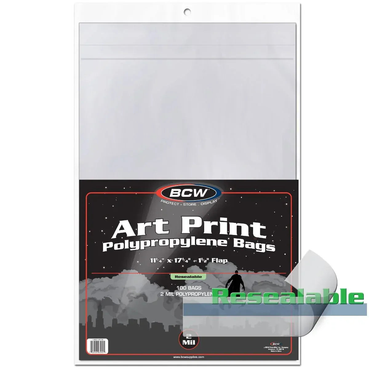BCW Comic Supplies BCW: Resealable 11x17 Art Print Bags 722626930904 1-BAG-11X17-R