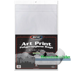 BCW Comic Supplies BCW: Resealable 11x17 Art Print Bags 722626930904 1-BAG-11X17-R