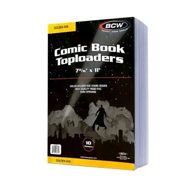 BCW Comic Supplies Comic Book Toploaders - Golden Age 7 11/16 x 11" 722626964602 1-TLCH-GOL
