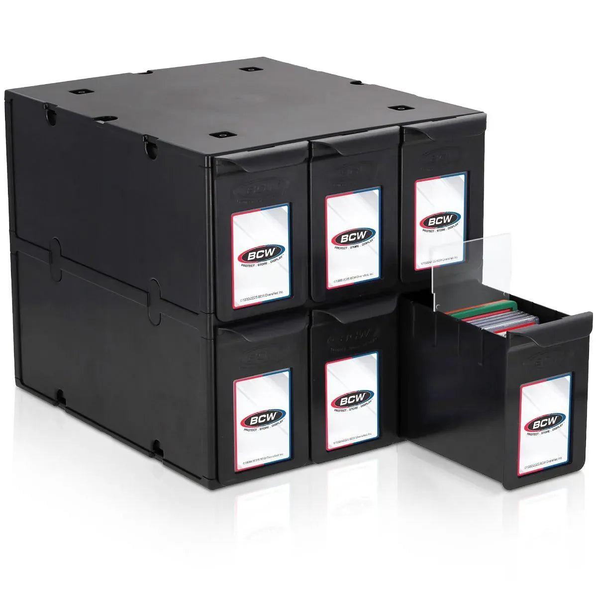 BCW Game Supplies > Card Boxes BCW: 6 Drawer Graded Card Catalog - Black 722626045257 1-CCAT-G-BLK